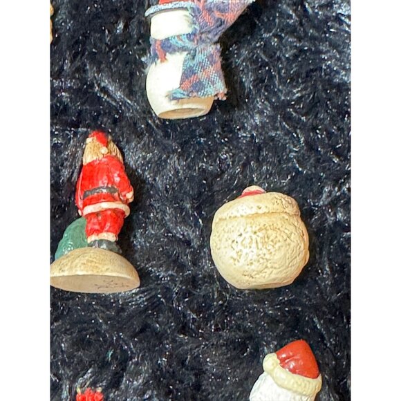 Vintage Christmas Miniature Figurines Lot Of 11 Holiday Decor - Picture 4 of 6
